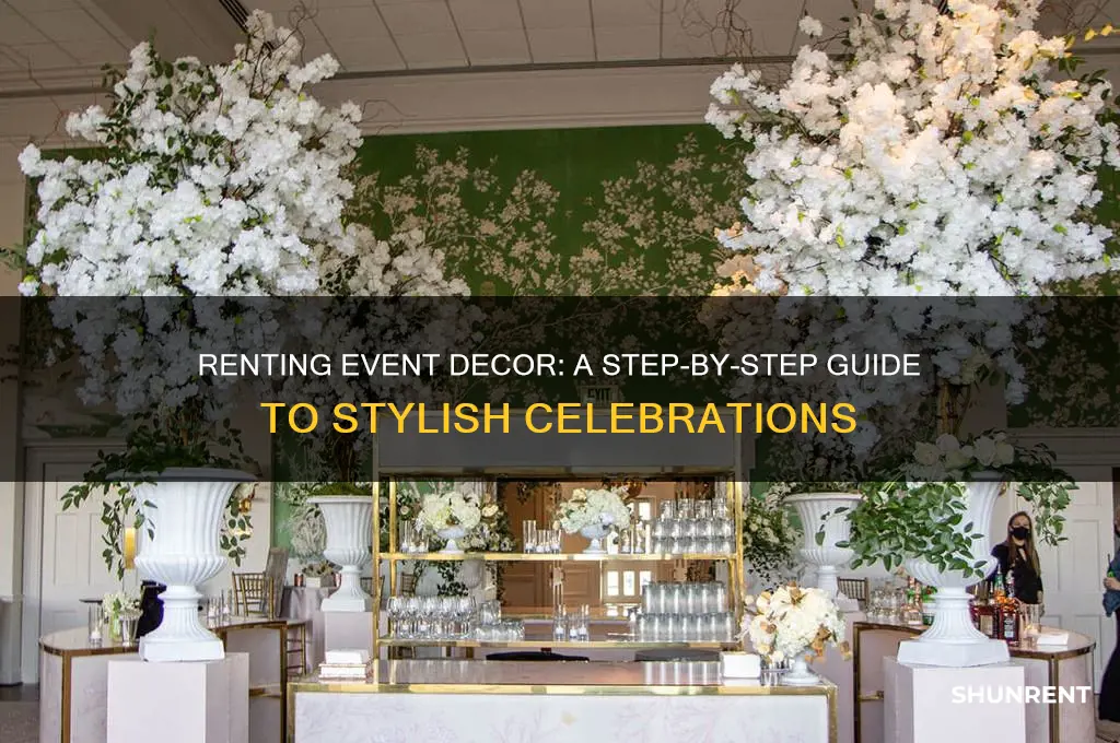 how to rent decor for an event