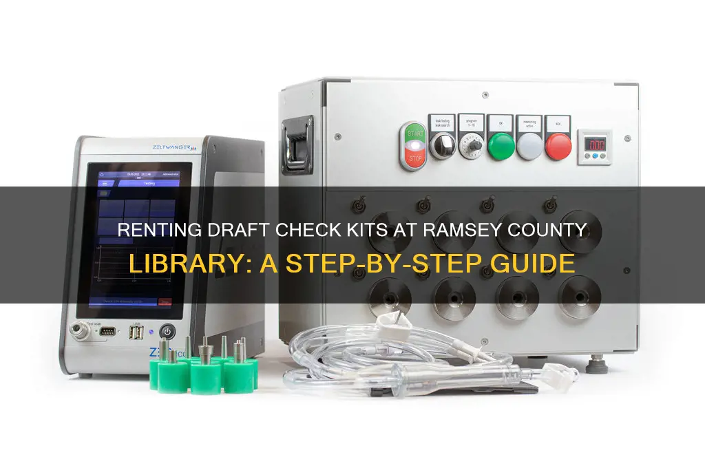 how to rent draft check kit ramsey county library