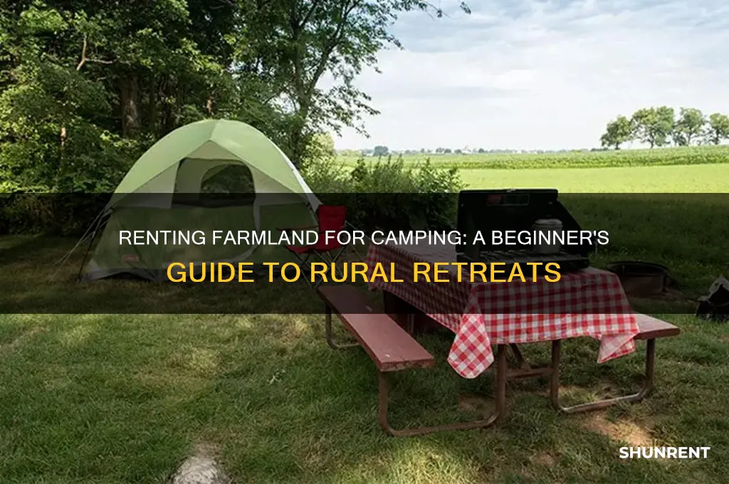how to rent farm land for camping