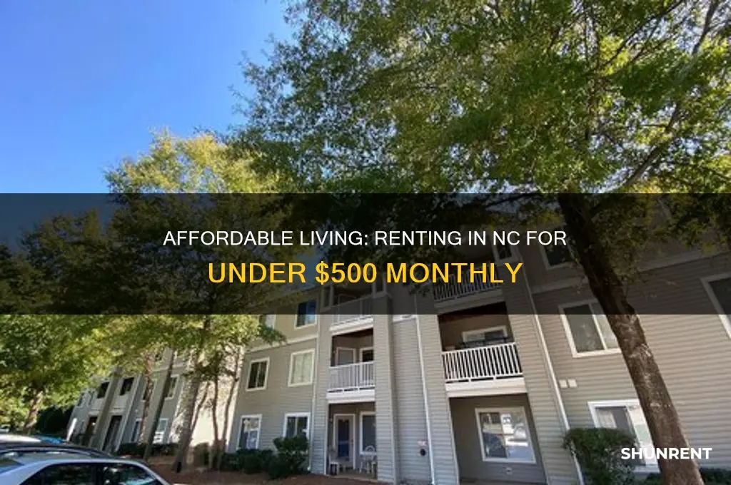 how to rent for under 500 a month in nc