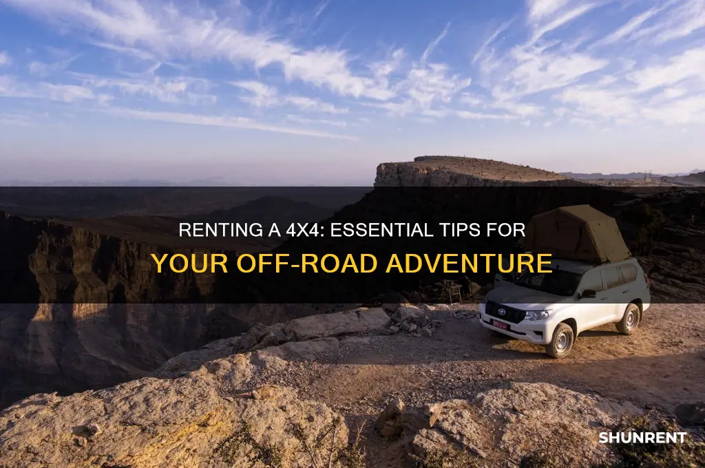 how to rent four wheel drive vehicle