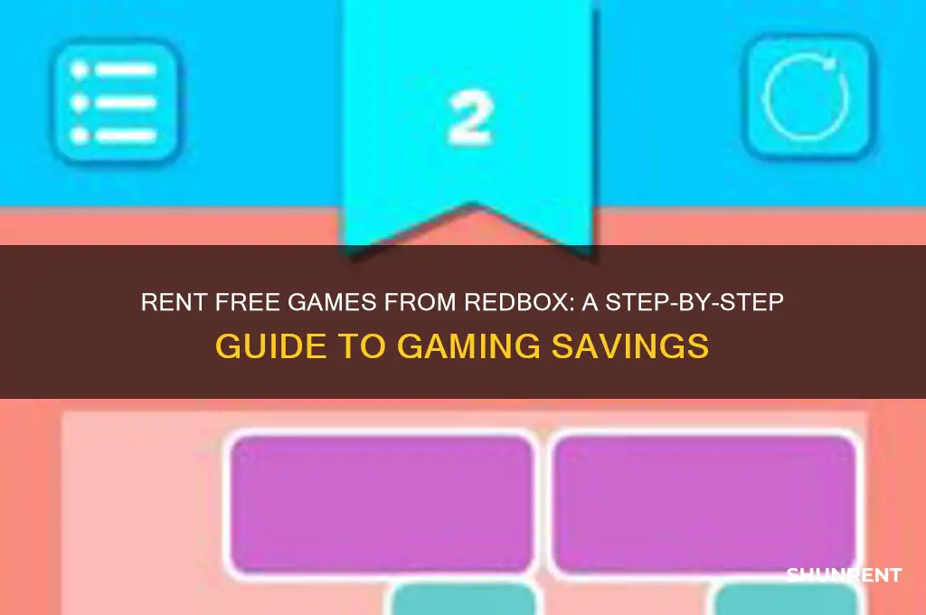 how to rent free games from redbox