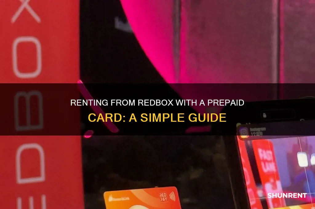 how to rent from redbox with a prepaid card