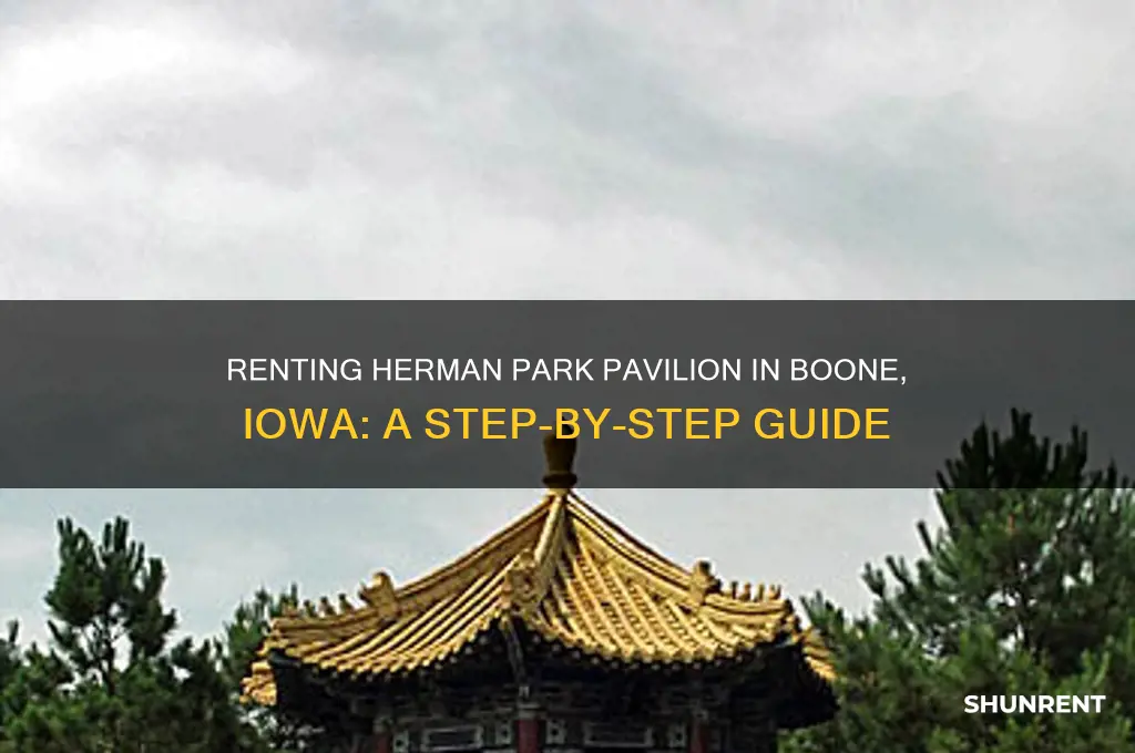 how to rent herman park pavilion boone iowa