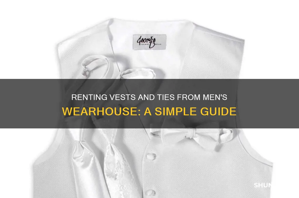 how to rent just vests and ties from mens warehouse