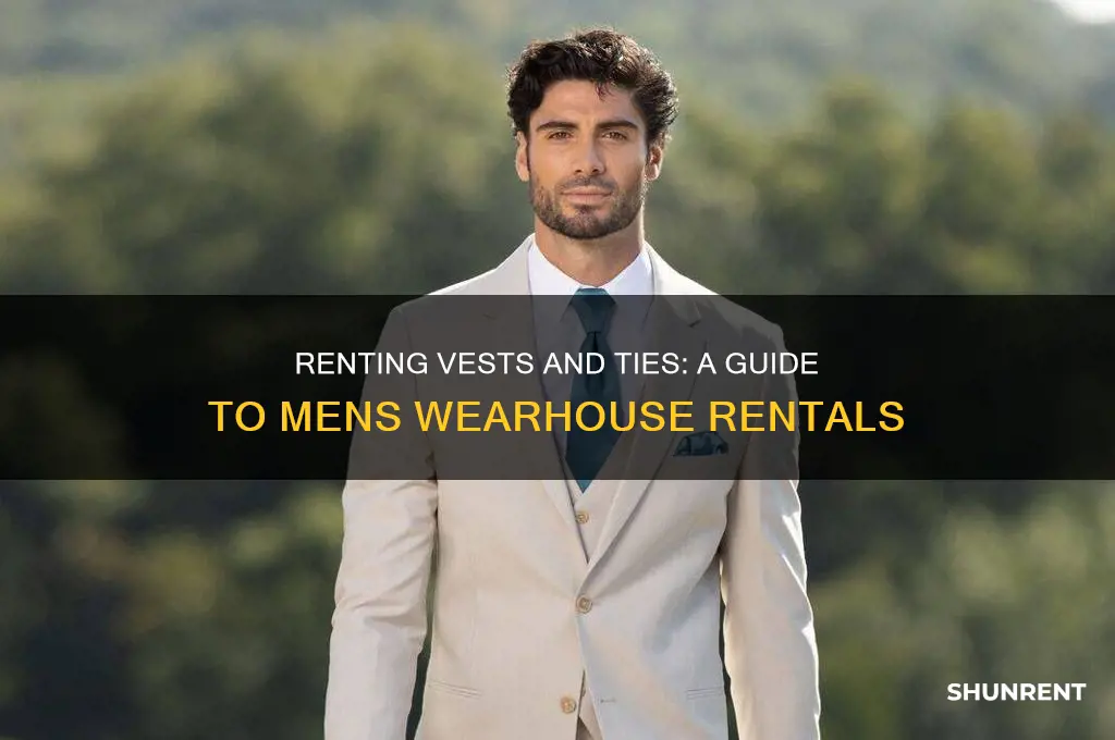 how to rent just vests and ties from mens wearhouse