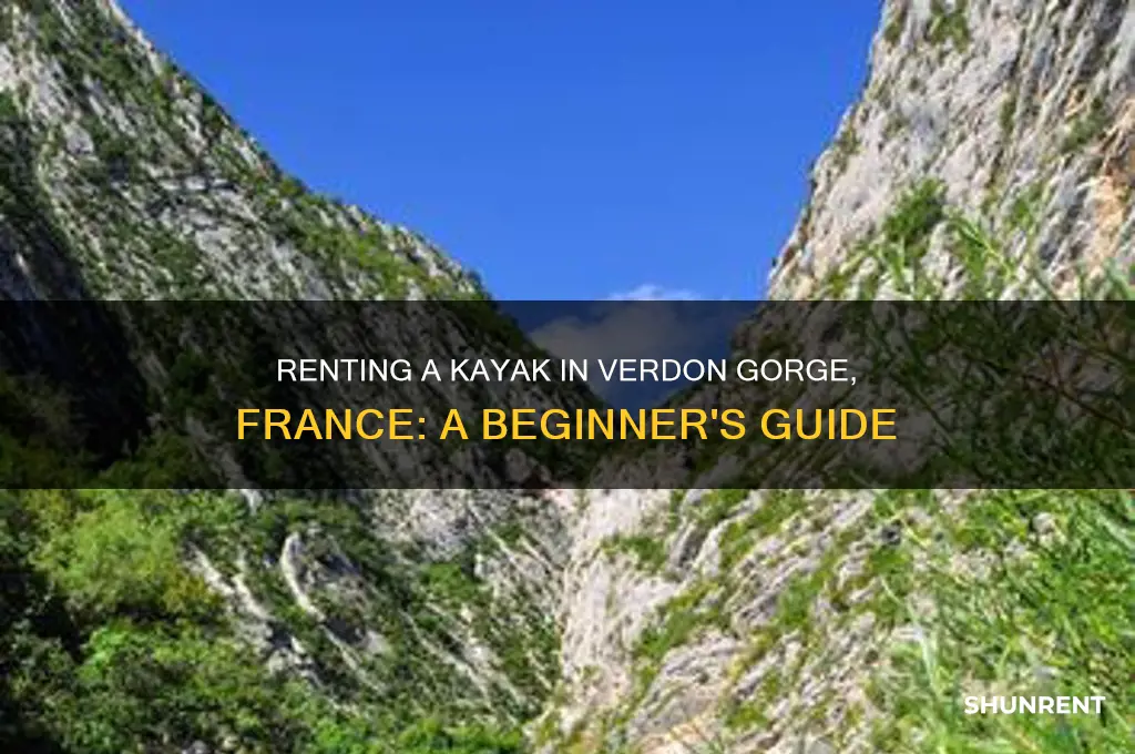 how to rent kayak in verdon gorge france