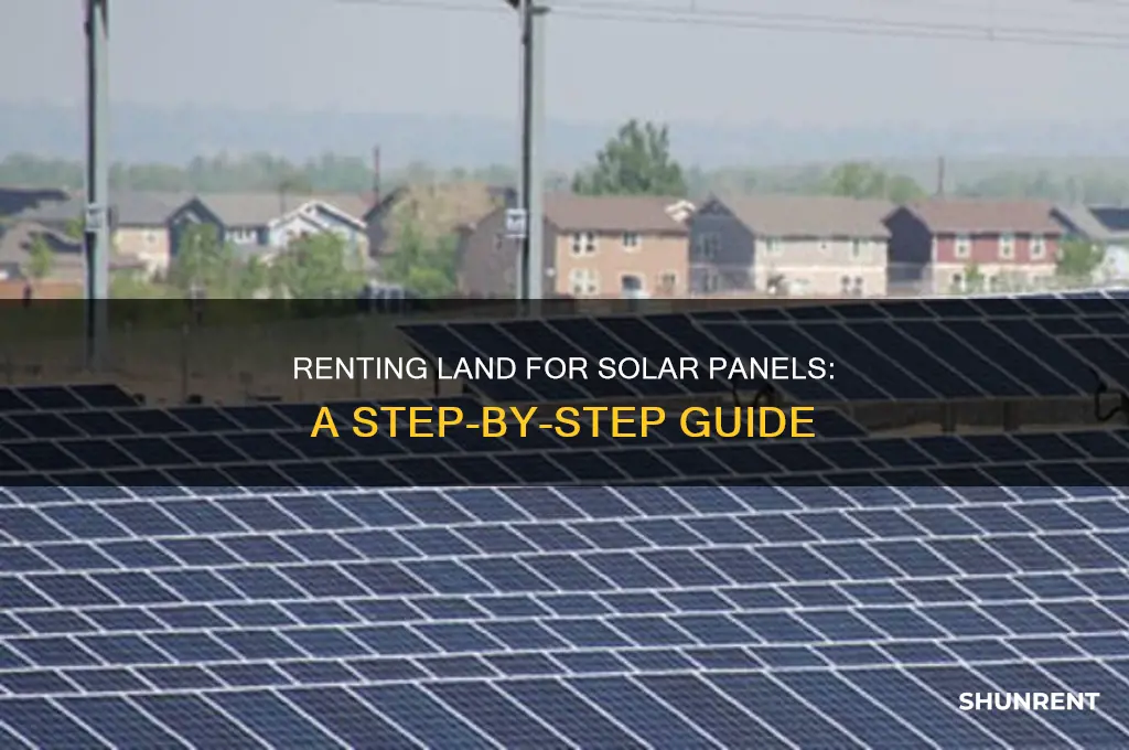 how to rent land for solar panels