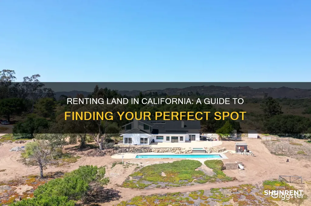how to rent land to live on in california