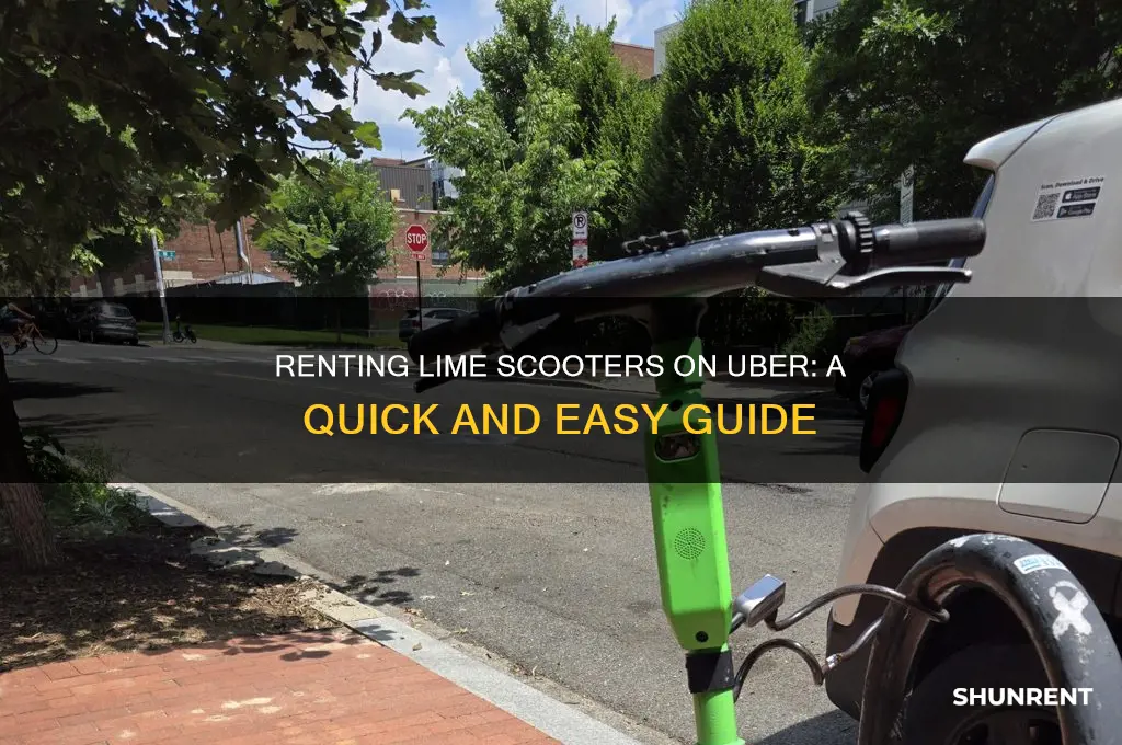 how to rent lime scooter on uber