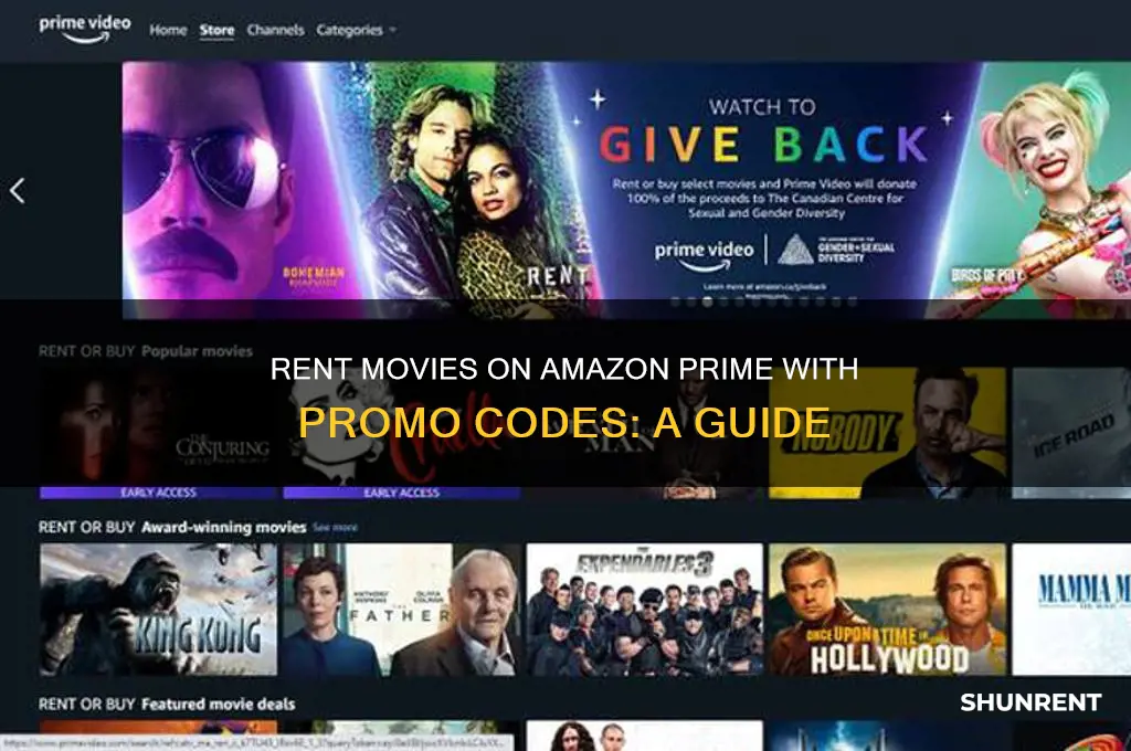 how to rent on amazon prime using promo