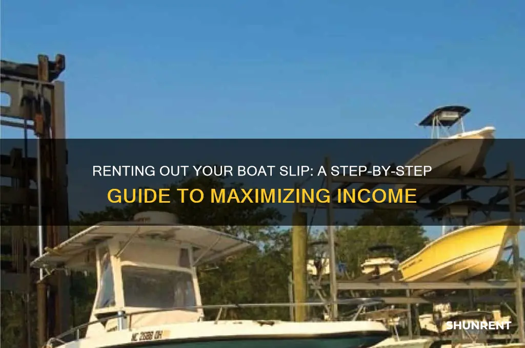 how to rent out a boat slip