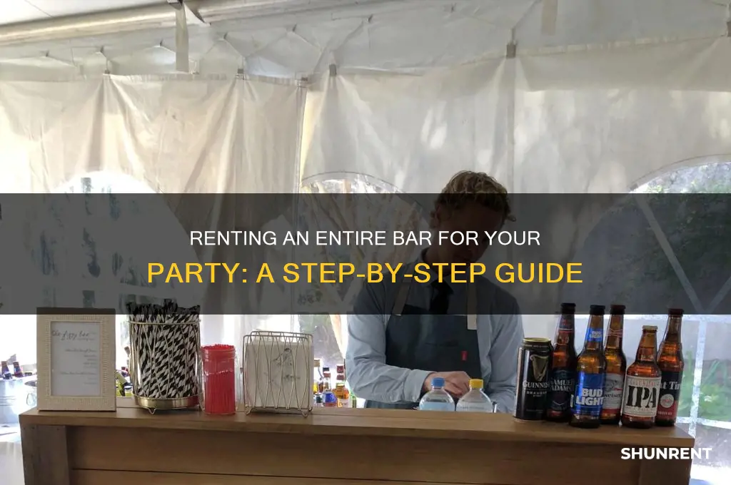 how to rent out entire bar for a partu