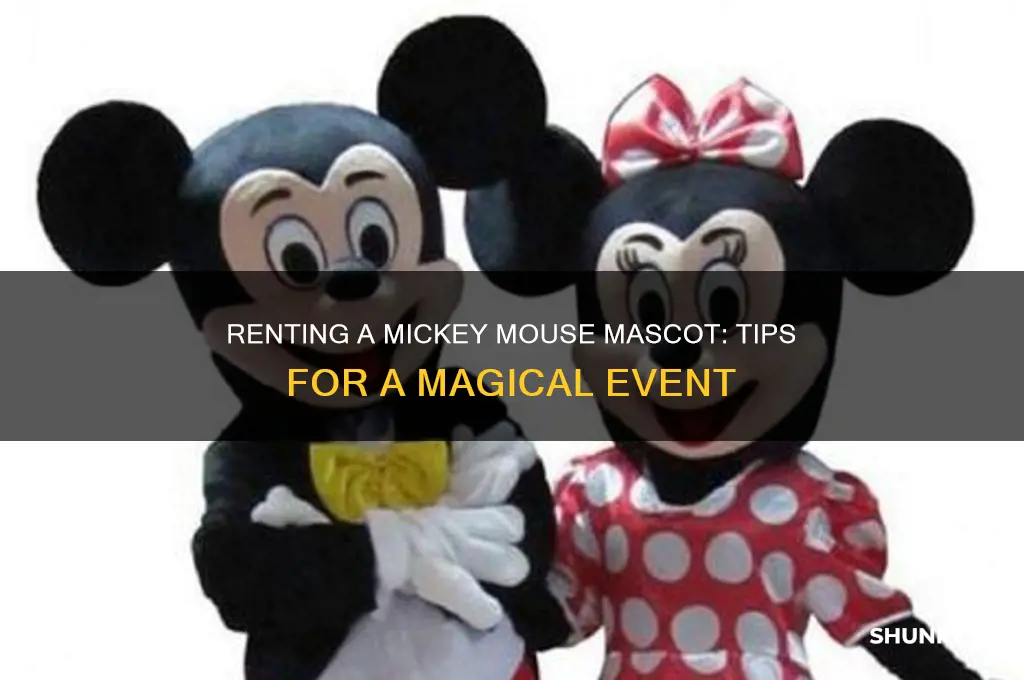how to rent out mickey mouse mascot