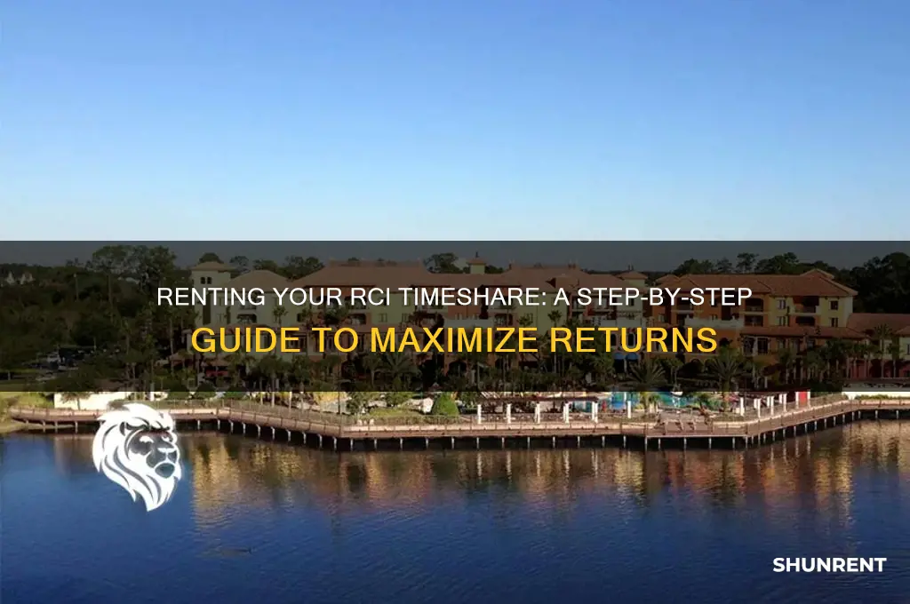 how to rent out my rci timeshare