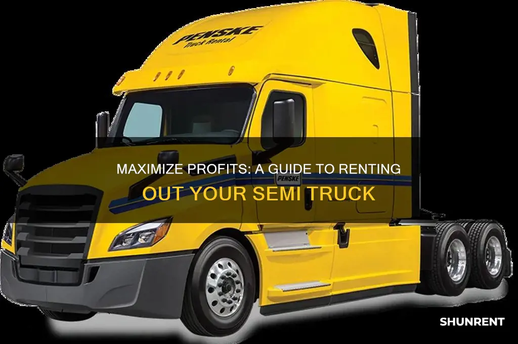 how to rent out my semi truck