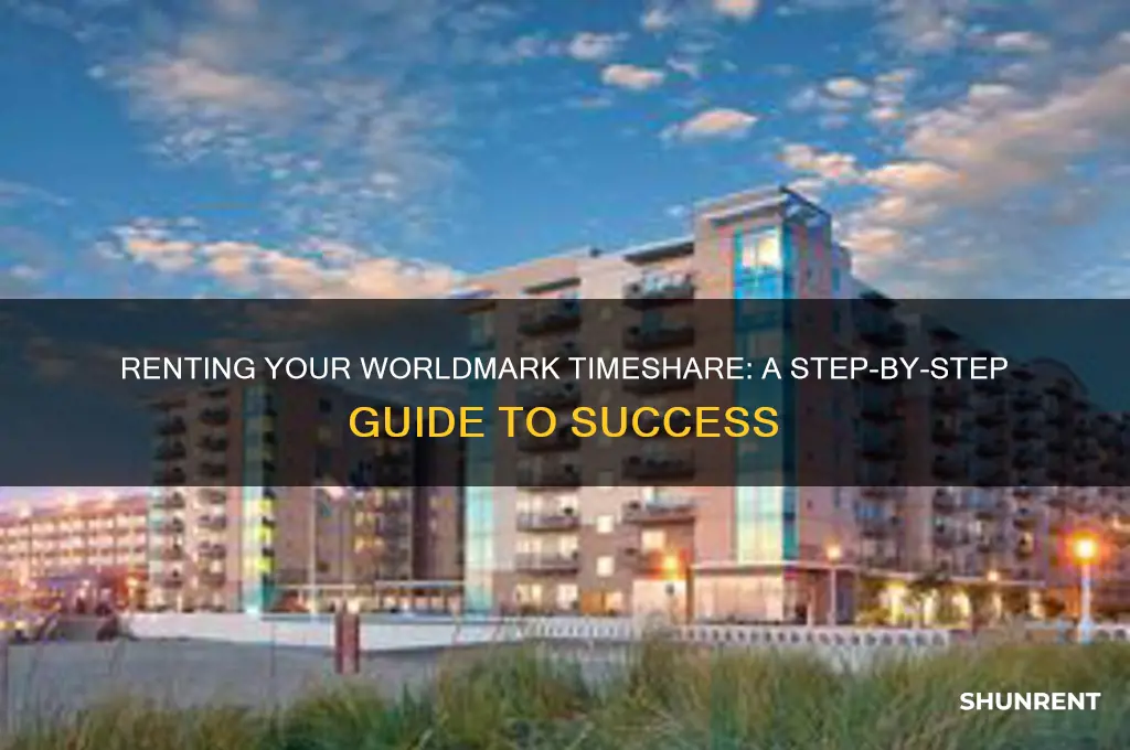 how to rent out my worldmark timeshare