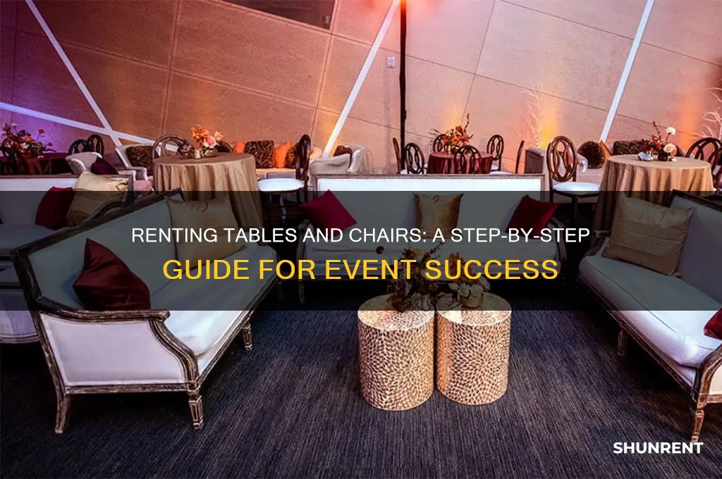 how to rent out tables and chairs