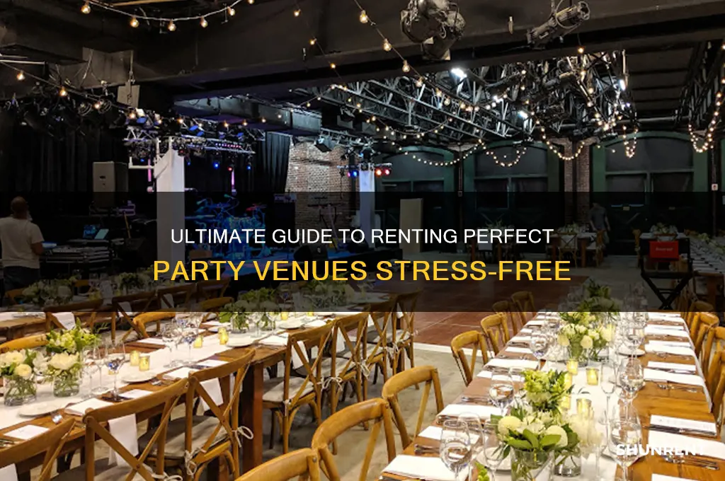 how to rent out venues for parties