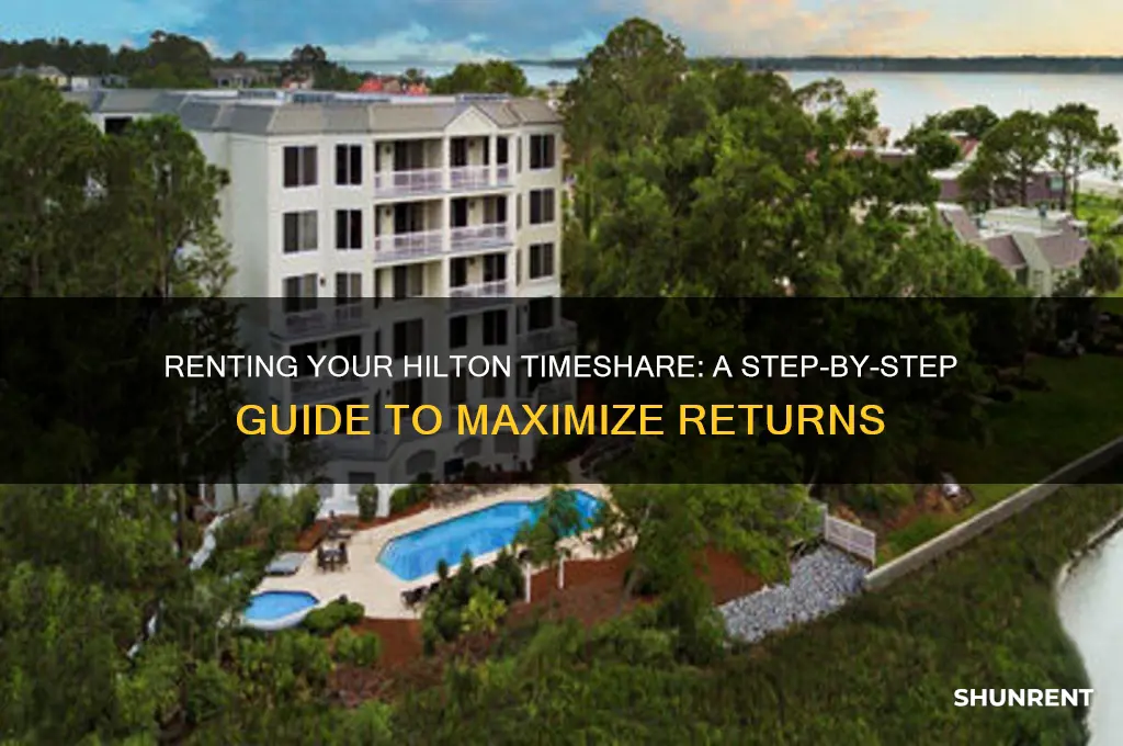 how to rent out your hilton timeshare