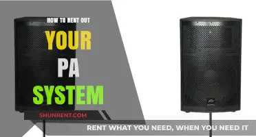 Rent Your PA System: A Step-by-Step Guide to Earning Extra Income