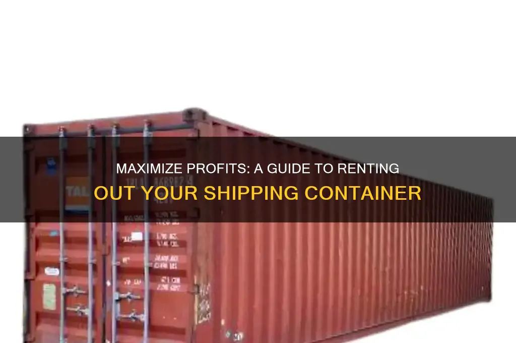 how to rent out your shipping container