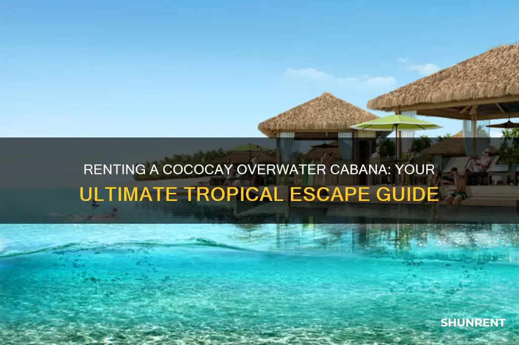 how to rent over water cabanna at cococay