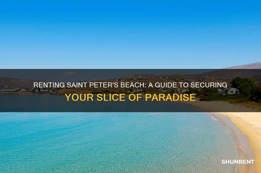 how to rent part of the saint peter