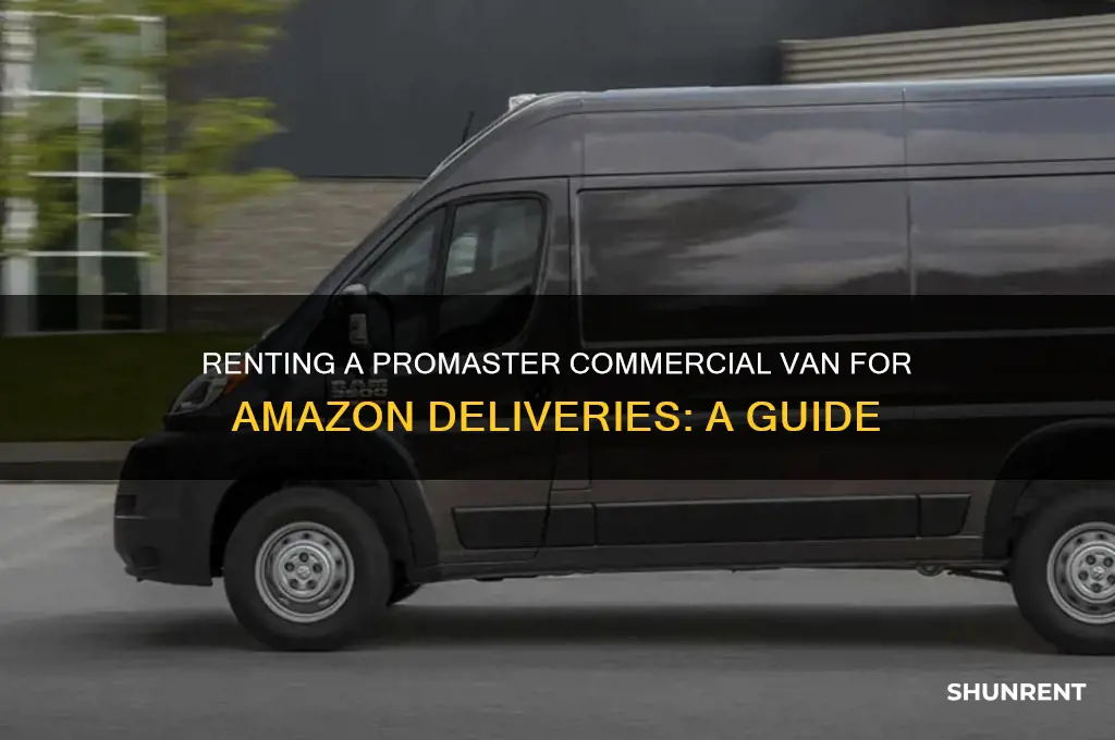 how to rent pro master commercial van to amazon