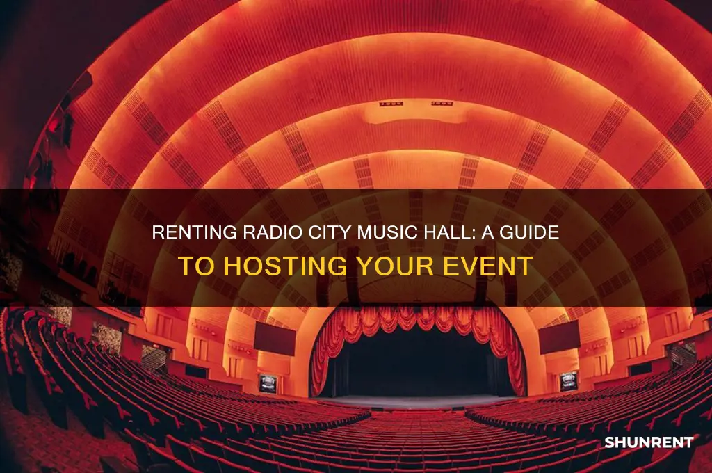 how to rent radio city music hall for an event