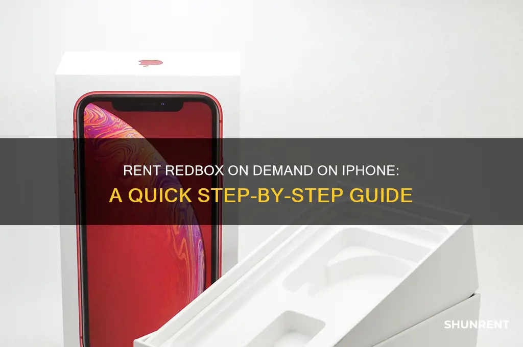 how to rent redbox on demand on iphone