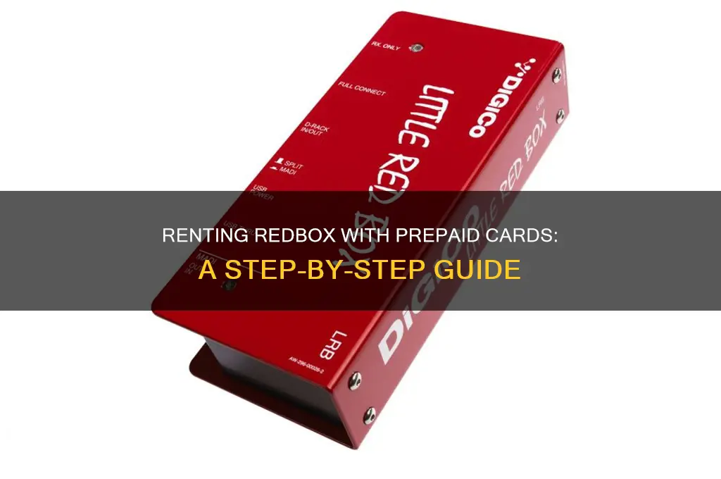 how to rent redbox with prepaid card