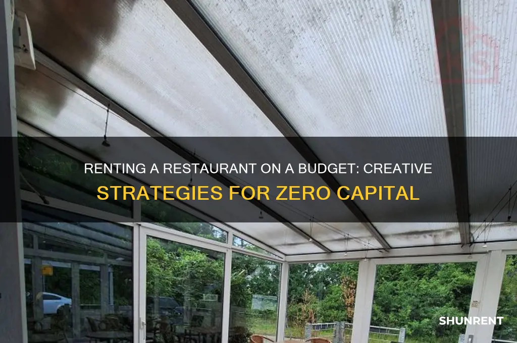 how to rent restaurant out with no money