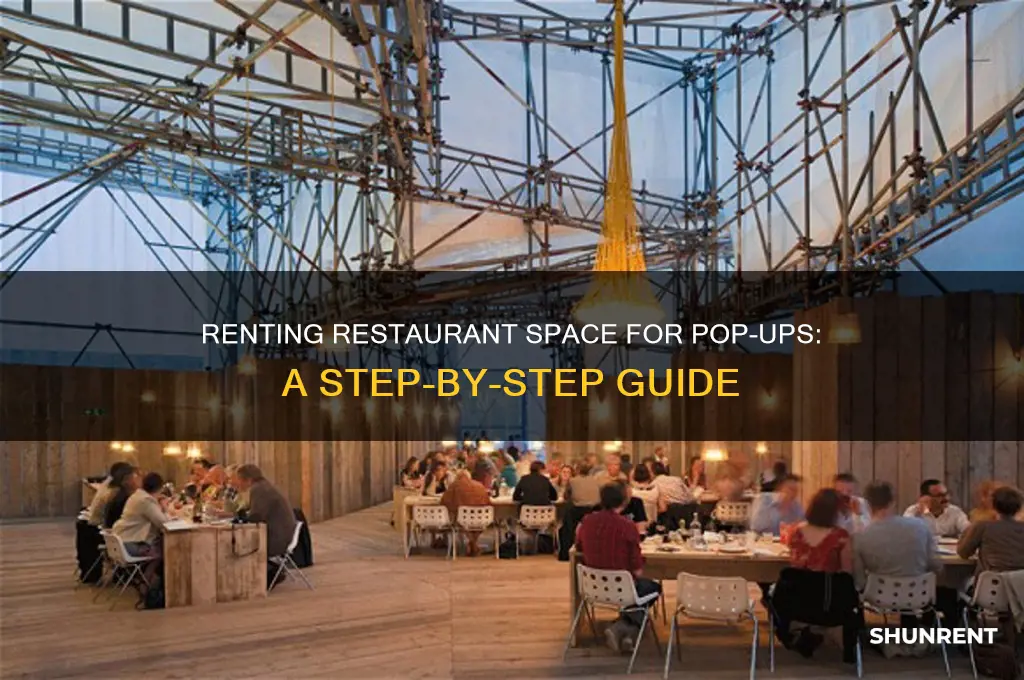 how to rent restaurant space for popup