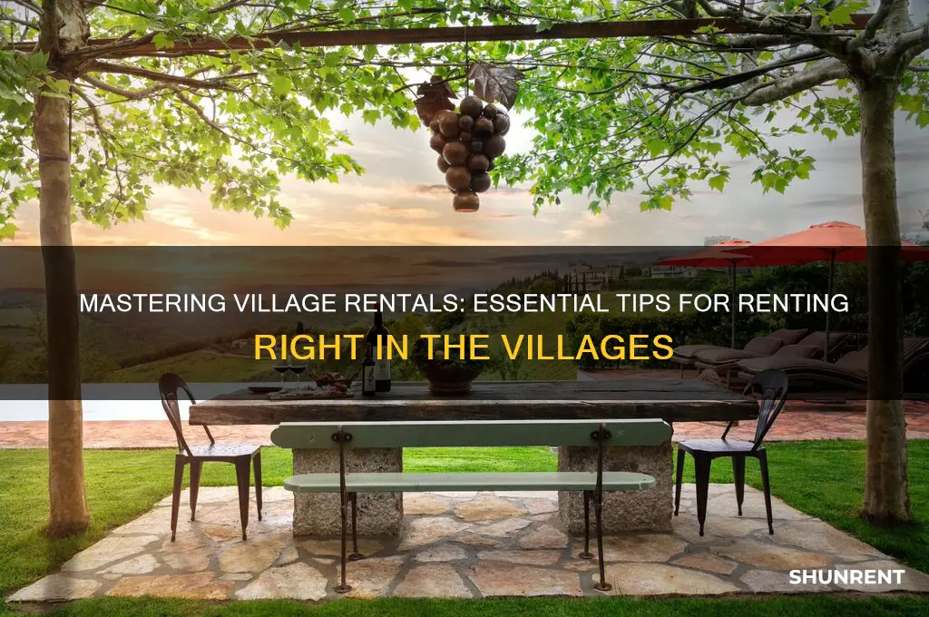 how to rent right iin the villages