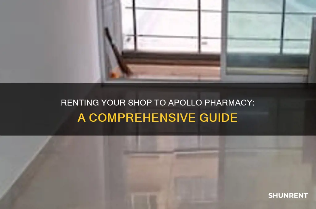 how to rent shop to apollo pharmacy