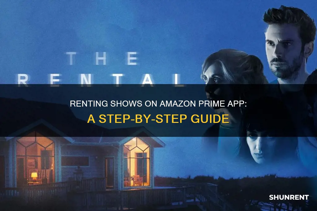 how to rent shows on amazon prime app