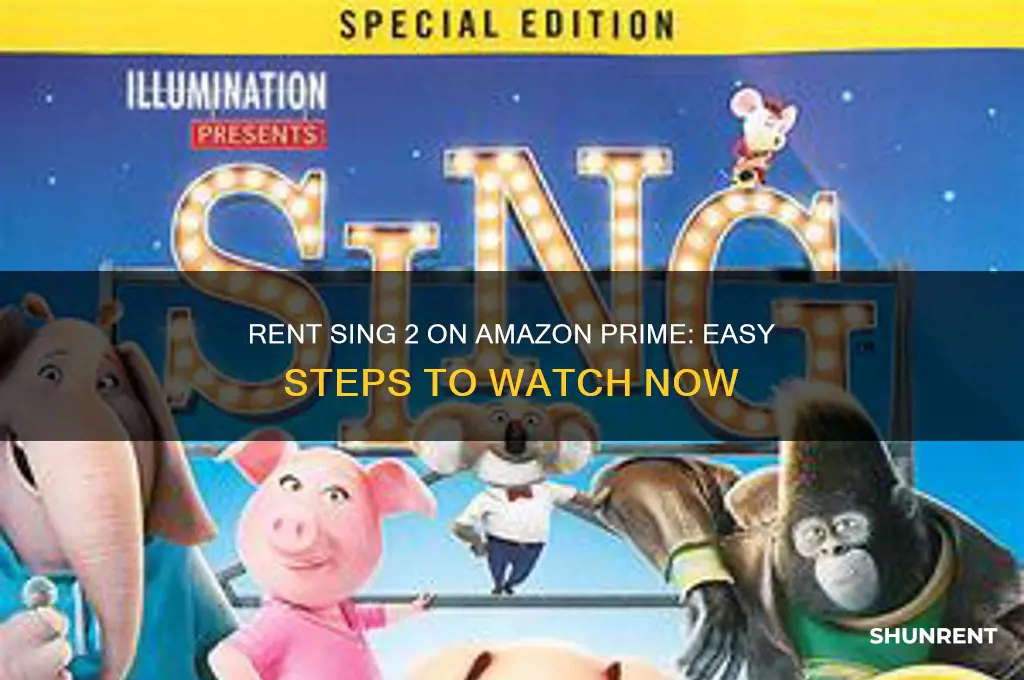 how to rent sing 2 on amazon prime