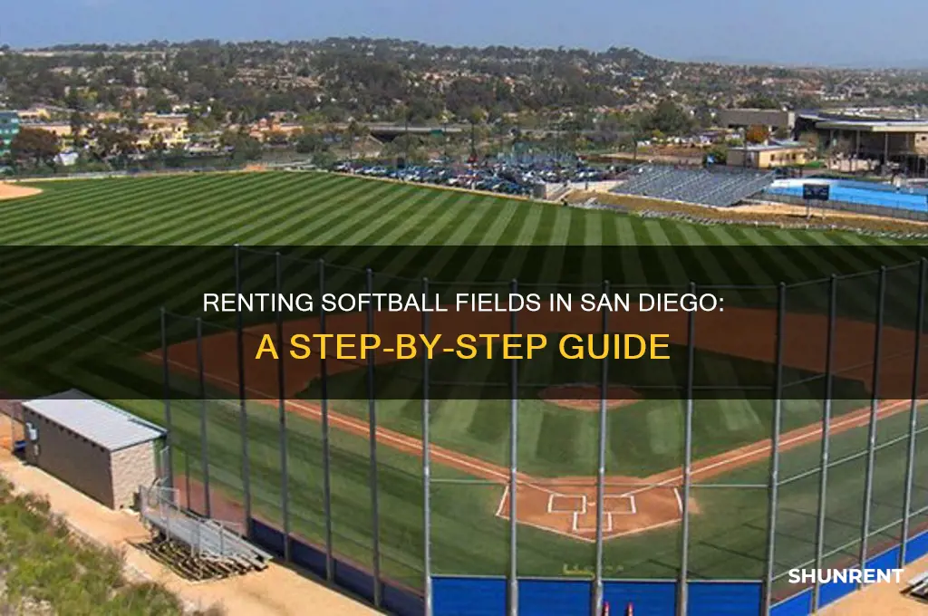 how to rent softball field sa diego