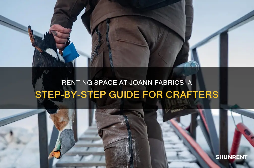how to rent space at joann fabrics
