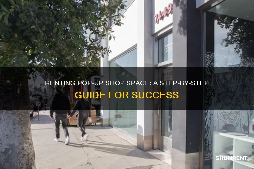 how to rent space for a pop up shop