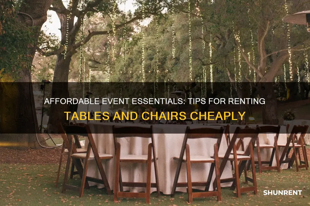 how to rent tables and chairs for cheap
