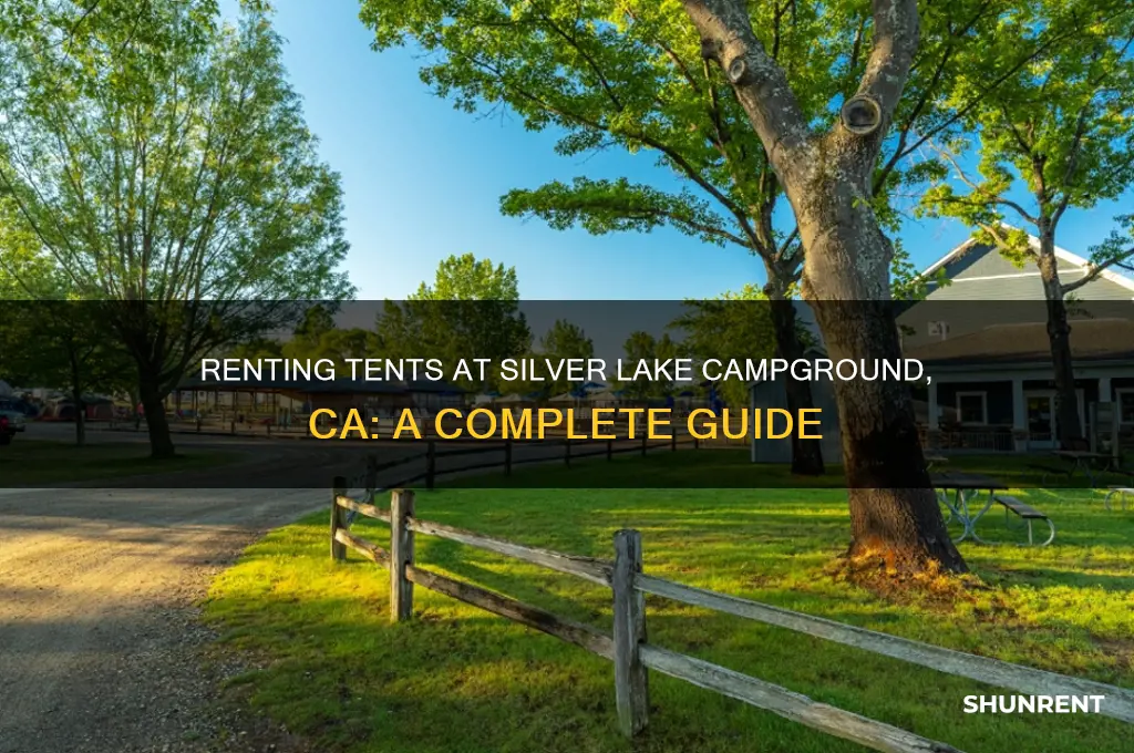 how to rent tent in silver lake campground ca