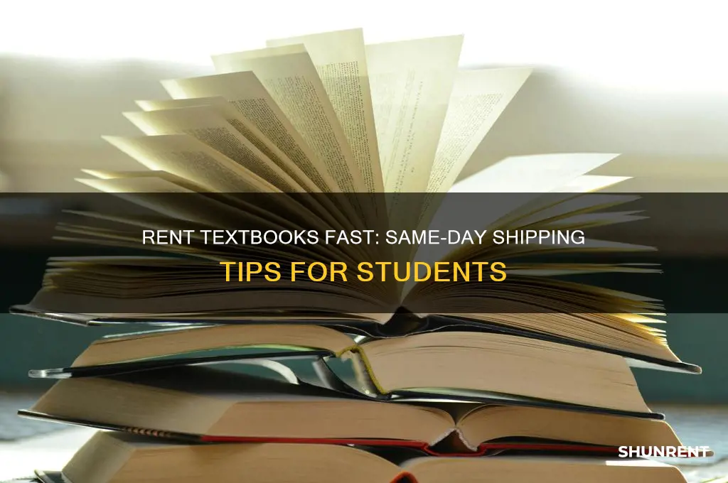 how to rent textbook for same day shippping