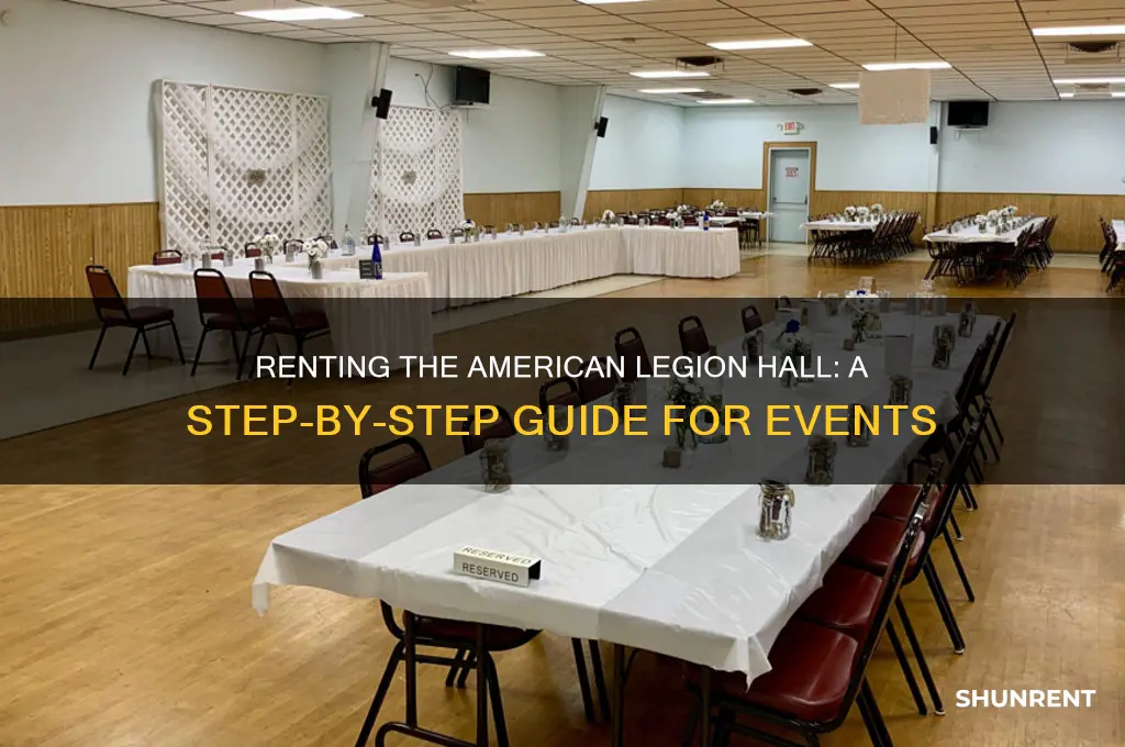 how to rent the american legion jall