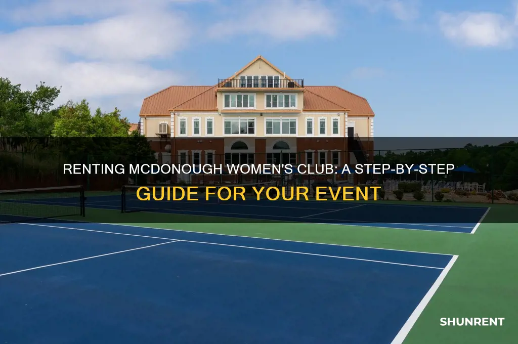 how to rent the mcdonough womens club