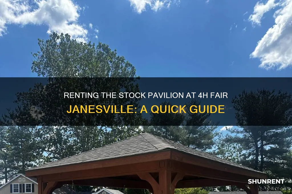 how to rent the stock pavillion in 4h fair janesville