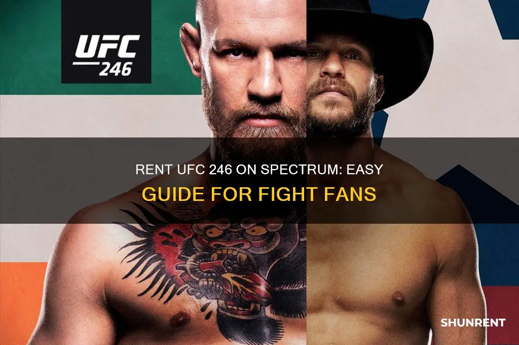 how to rent ufc 246 on spectrum