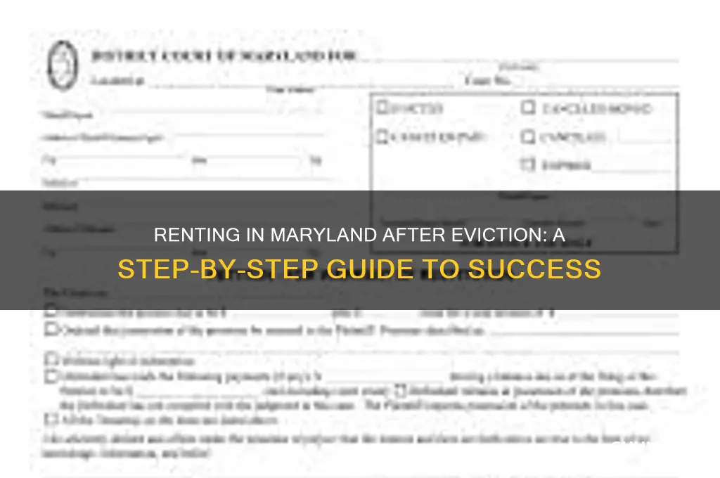 how to rent with an eviction maryland