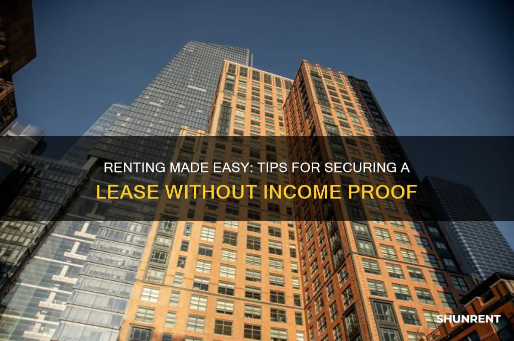 how to rent without proof of income